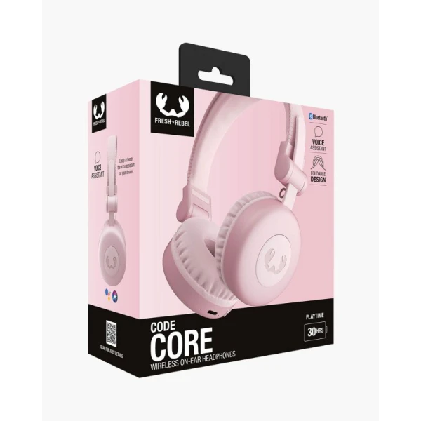FRESH n REBEL ΑΣΥΡΜΑΤΑ ΑΚΟΥΣΤΙΚΑ ON-EAR CODE CORE PASTEL PINK