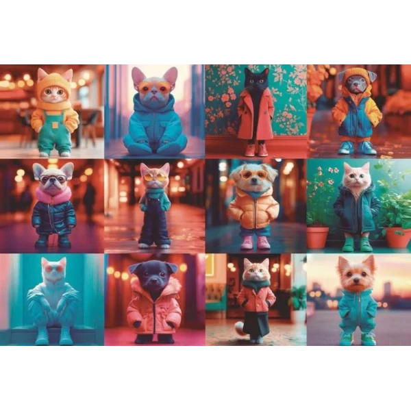 EDUCA ΠΑΖΛ 200 τεμ. - FASHION ANIMALS