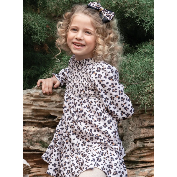 ENERGIERS DRESS GIRL BEBE LEOPARD