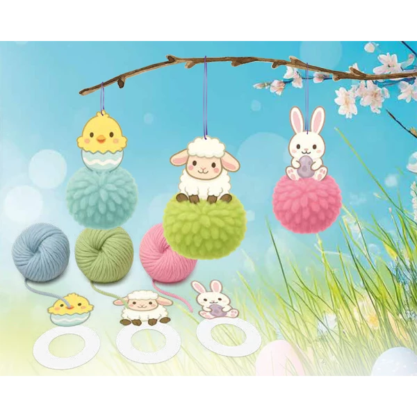 MAKE YOUR OWN EASTER POMPOM DECORATIONS