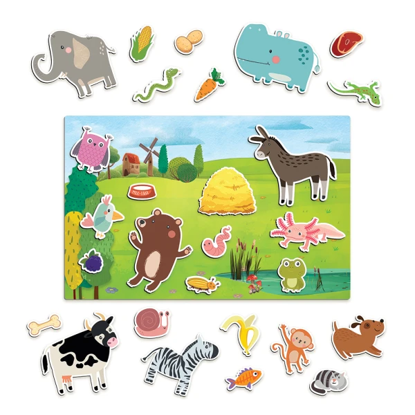 HAPPIHOBBI ANIMALS 45 EDUCATIONAL PAPER MAGNETS FOR AGES 3+