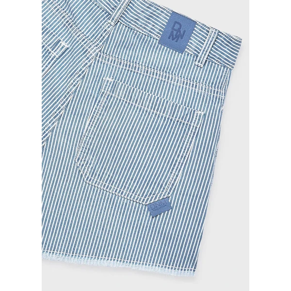 MAYORAL PANTS SHORT STRIPED DENIM BLUE 