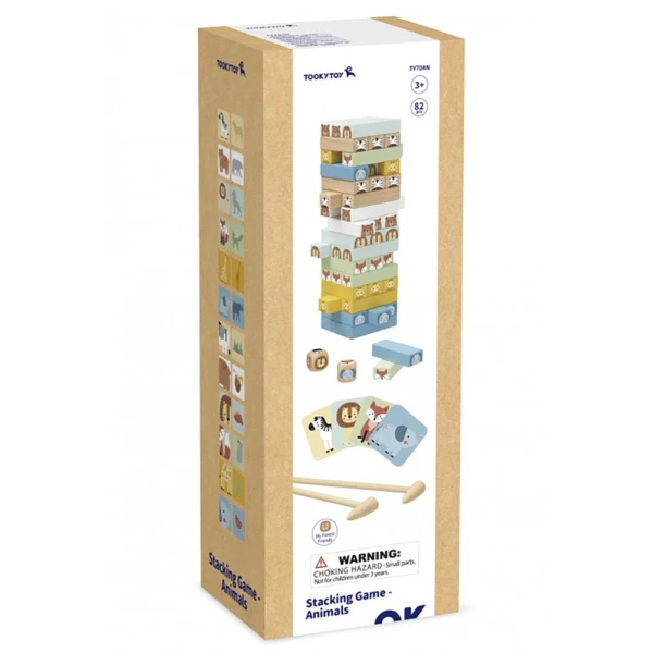 TOOKY TOY BOARD STACKING GAME ANIMALS