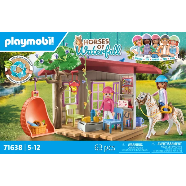 PLAYMOBIL HORSES OF WATERFALL HORSE FANS CLUBHOUSE