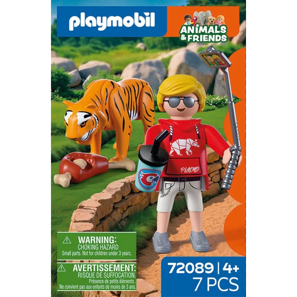 PLAYMOBIL ANIMALS & FRIENDS ΤΙΓΡΗΣ ΚΑΙ ΕΠΙΣΚΕΠΤΗΣ ΠΑΡΚΟΥ