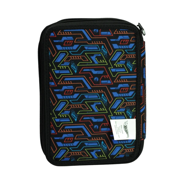 DOUBLE FILLED PENCIL CASE HOT WHEELS LETS RACE
