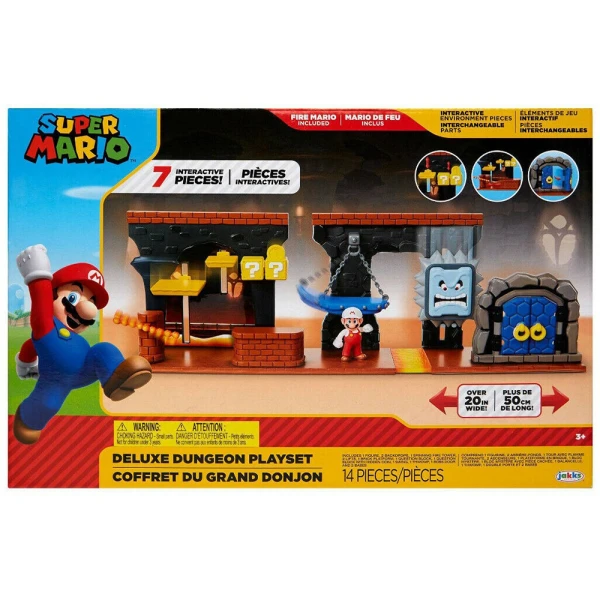 PLAY SET WITH SUPER MARIO FIGURE - DELUXE DUNGEON