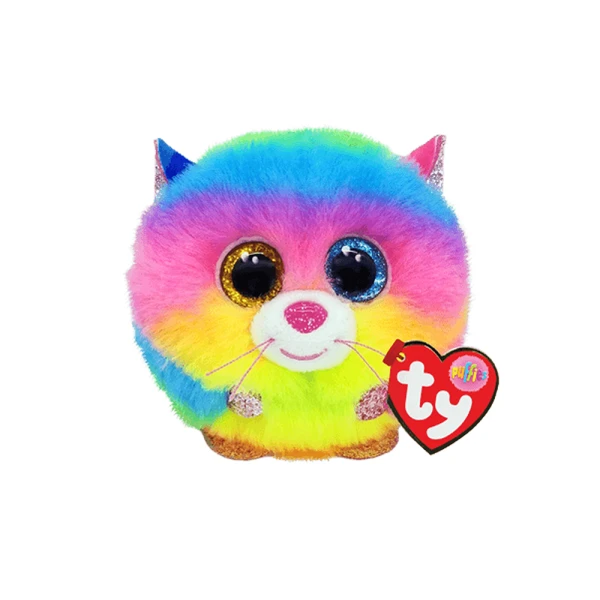 TY BEANIE BOOS PLUSH BEANIE BALLS RAINBOW CAT