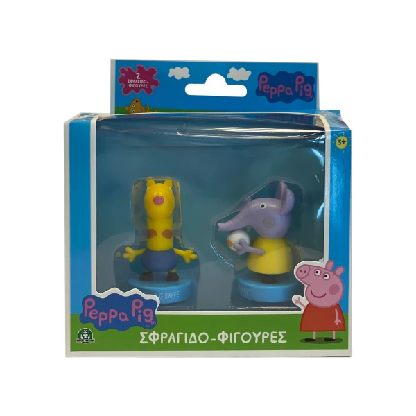 PEPPA PIG 2PACK STAMP FIGURES - 2 DESIGNS