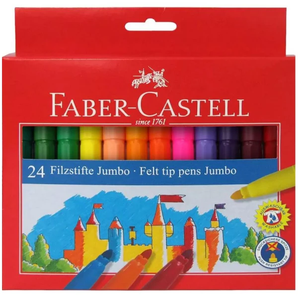 FABER-CASTELL MARKERS JUMBO SET 24