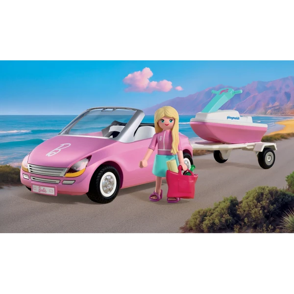 PLAYMOBIL X BARBIE ΚΑΜΠΡΙΟ ΜΕ ΘΑΛΑΣΣΙΟ JET
