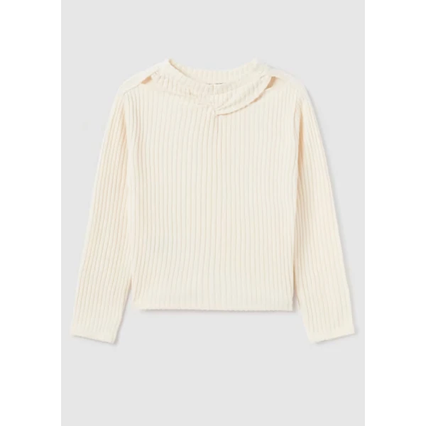 MAYORAL BLOUSE LONG SLEEVES CUT OUT BEIGE LIGHT