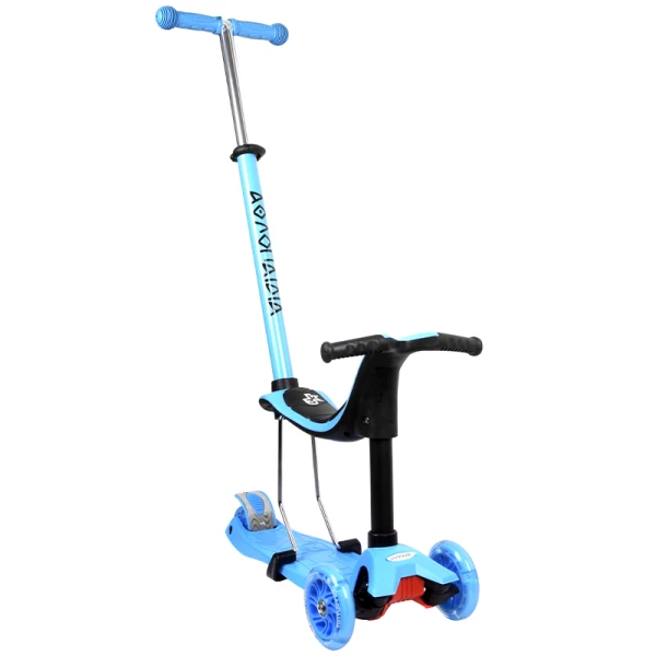 KIDS 3-WHEELS SCOOTER 3 IN 1 BLUE