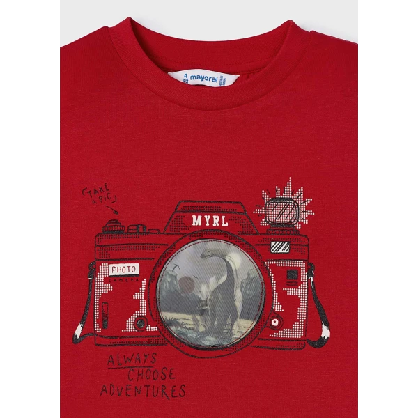MAYORAL SHORT SLEEVE BLOUSE PHOTO RED