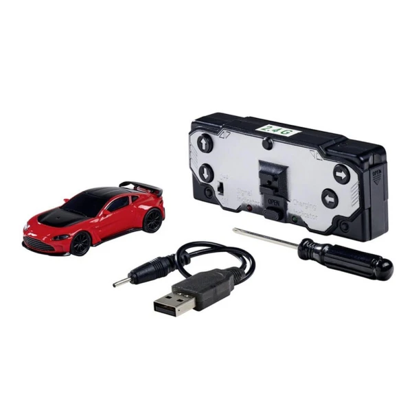CARSON REMOTE CONTROL 1:60 NANO RACER ASTON MARTIN V12 VANTAGE RED