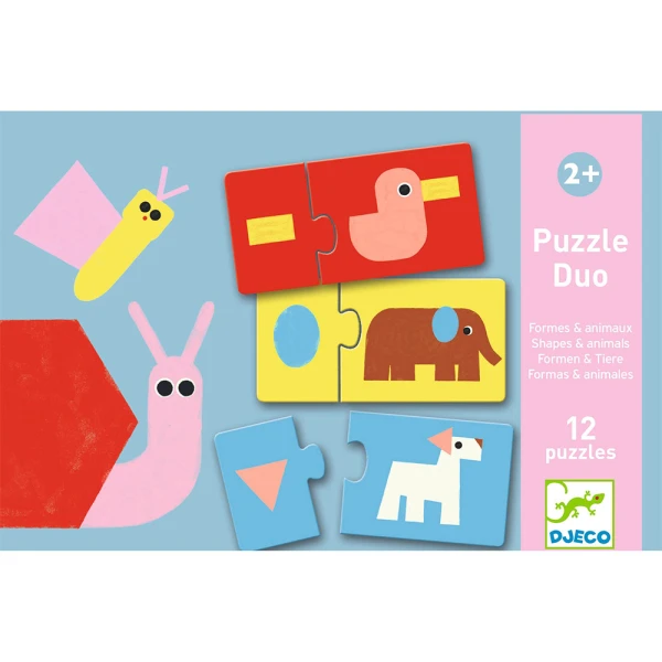 DJECO PUZZLE DUO ANIMALS SHAPES