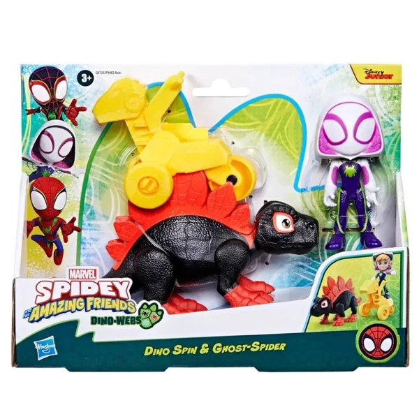 SPIDEY AND HIS AMAZING FRIENDS DINO WEBS DINO SPIN & GHOST-SPIDER