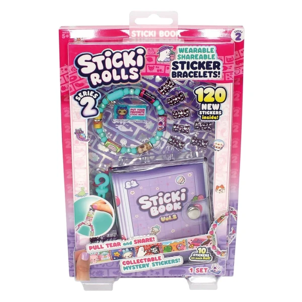 AS STICKI ROLLS WRISTBAND WITH STICKERS & COLLECTION ALBUM W2 FOR AGES 6+