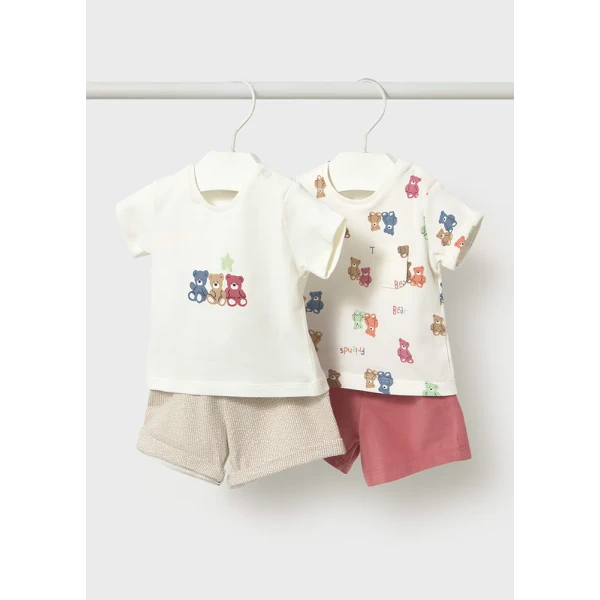 MAYORAL SET COTTON JERSEY 4 PIECES TERRACOTTA 