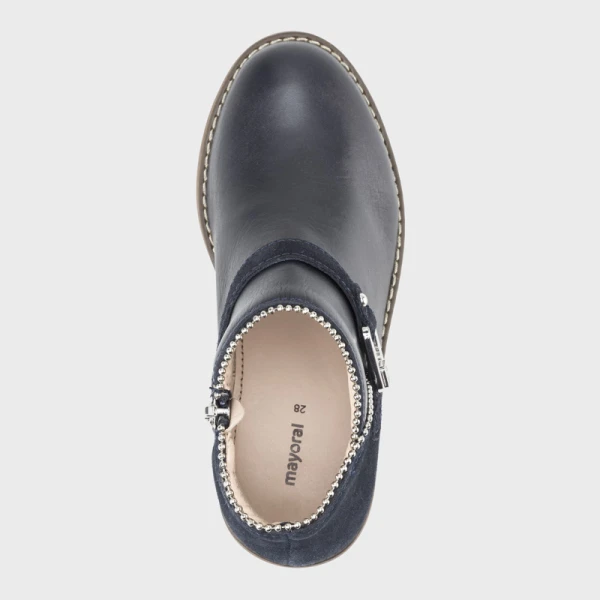 MAYORAL LEATHER BOOTS NAVY BLUE 