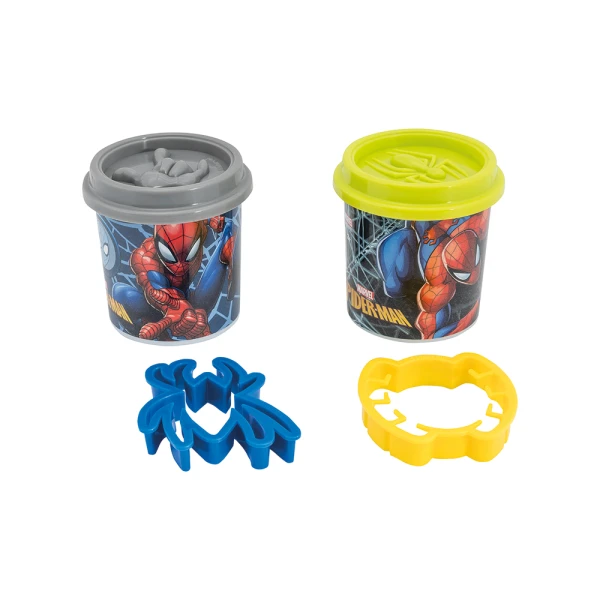 AS DOUGH DISNEY FROZEN & MARVEL SPIDERMAN SET OF 2 DOUGH POTS WITH 2 CUTTERS 228gr FOR AGES 3+ - 8 DESIGNS