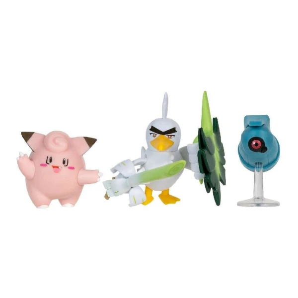 POKEMON FIGURE 3-PACK W18 CLEFAIRY, BELDUM, SIRFETCHʼD