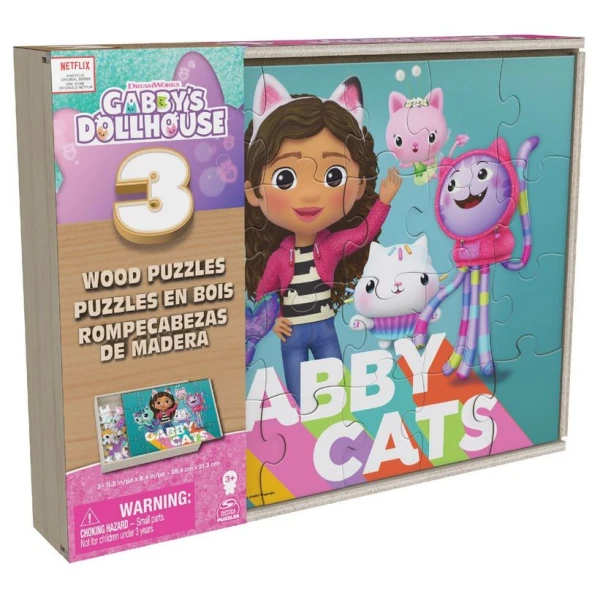 GABBY\'S DOLLHOUSE ΞΥΛΙΝΟ ΠΑΖΛ 3 ΣΕ 1 ΓΚΑΜΠΙ