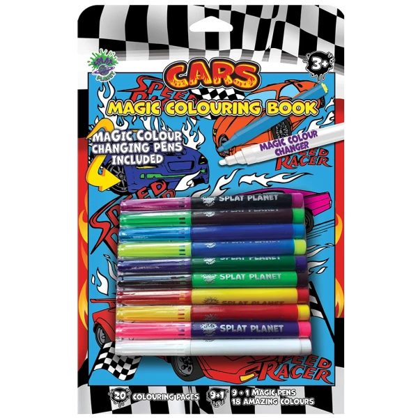 SPLAT PLANET CARS MAGIC COLOURING BOOK