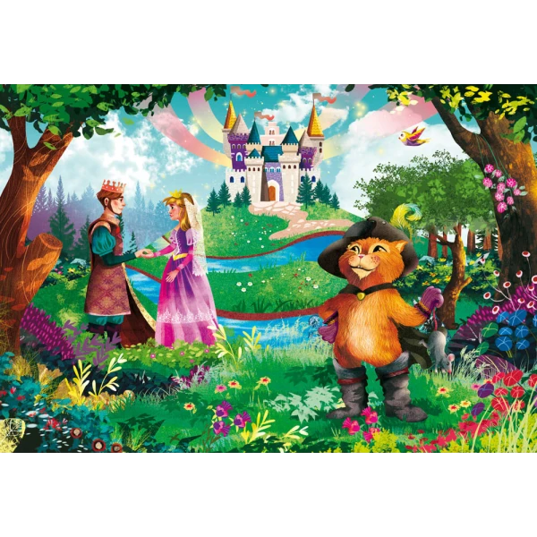 PUZZLE 48 pcs THE THREE PIGS - THE CAT IN SHOES