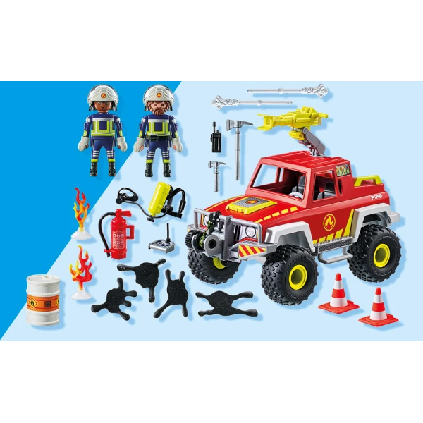 PLAYMOBIL ACTION HEROES FIREFIGHTING TRUCK 4X4