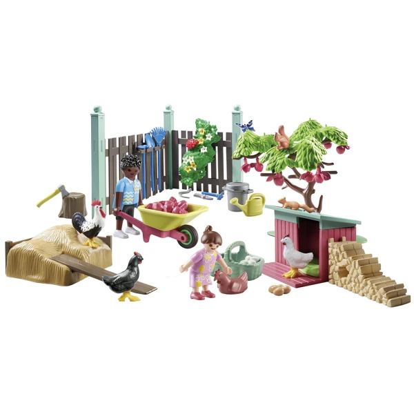 PLAYMOBIL CITY LIFE ΚΗΠΟΣ ΕΞΟΧΙΚΟΥ ΣΠΙΤΙΟΥ ΜΕ ΚΟΤΕΤΣΙ