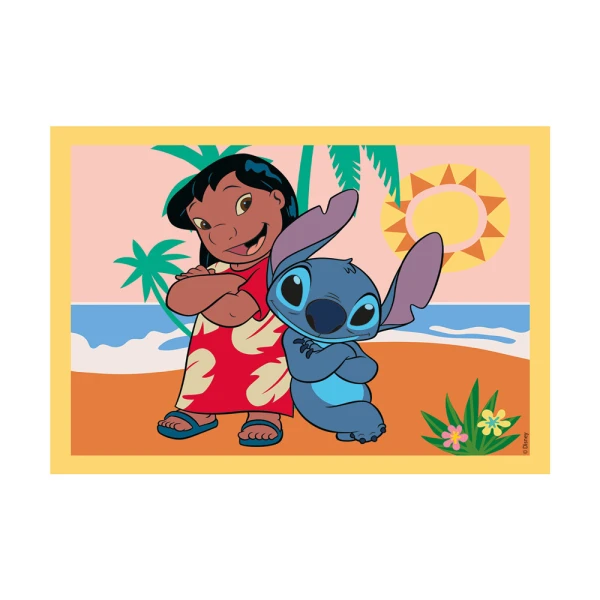 CLEMENTONI ΠΑΙΔΙΚΟ ΠΑΖΛ 4 ΣΕ 1 SUPER COLOR DISNEY STICH 12-16-20-24 ΤΜΧ