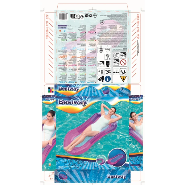 BESTWAY ΦΟΥΣΚΩΤΟ ΣΤΡΩΜΑ 160X84 εκ. AQUA LOUNGE ΡΟΖ