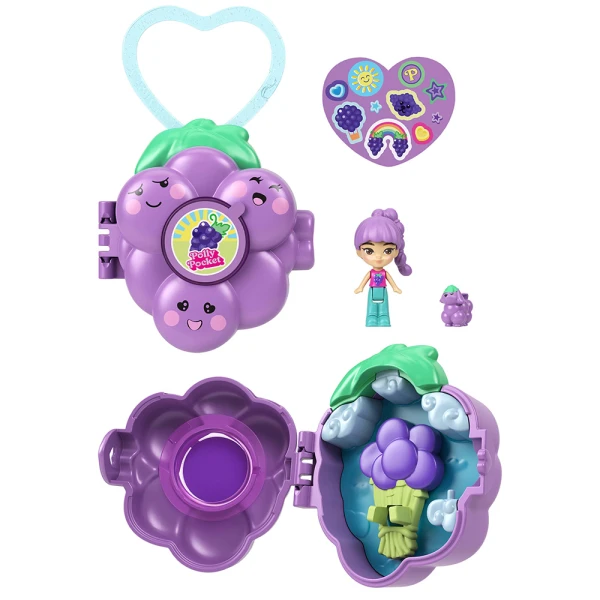 POLLY POCKET MINI SET WITH FRUITS - GRAPE