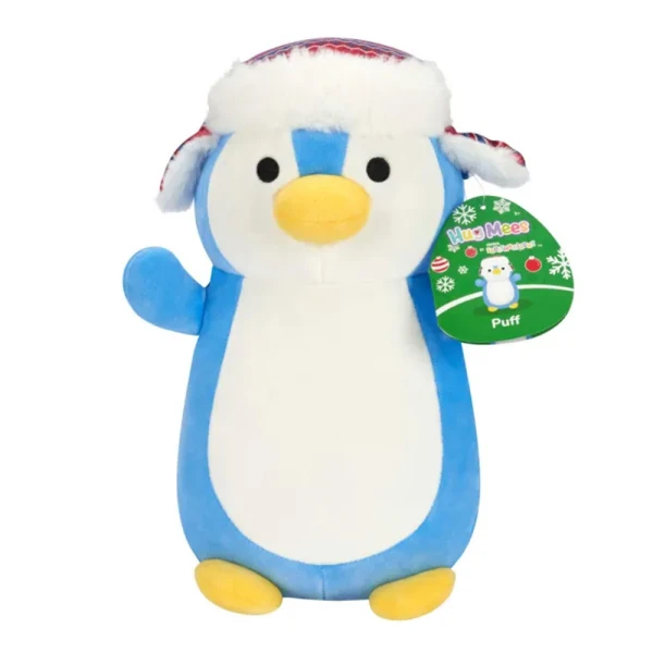 SQUISHMALLOWS HUGMEES XMAS PLUSH 35 cm - PUFF THE PENGUIN