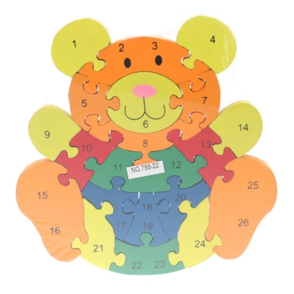 WOODEN PUZZLE TEDDY BEAR