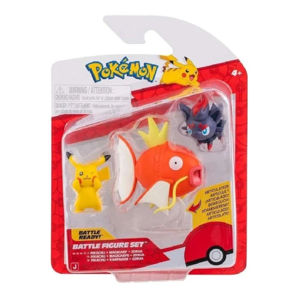 POKEMON FIGURES W25 PIKACHU-MAGIKARP-ZORUA