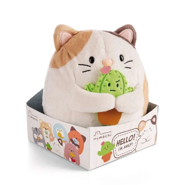 MY MOCHI PLUSH 16 cm KITTEN ANGY WITH CACTUS IN GIFT BOX