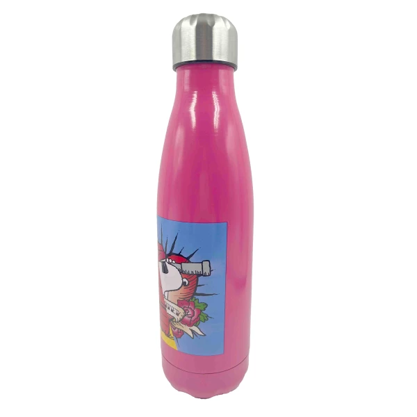BACK ME UP ΑΝΟΞΕΙΔΩΤΟ ΠΑΓΟΥΡΙ ΘΕΡΜΟΣ 500ml PEANUTS ΦΟΥΞΙΑ