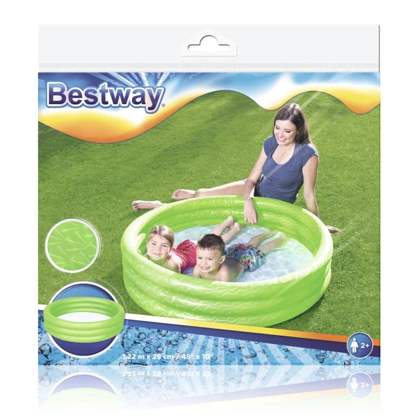 BESTWAY KIDS POOL 122X25 cm MONOCHROME GREEN
