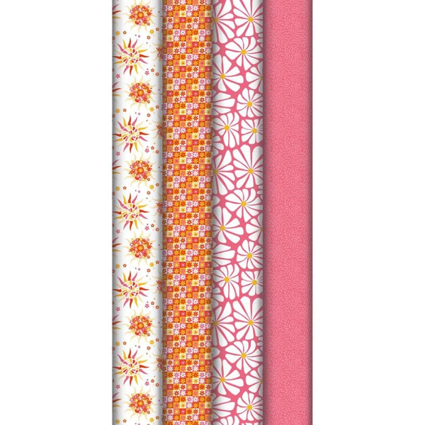 WRAPPING PAPER 0.70X3M COLOURED - ASSORTED DESINGS
