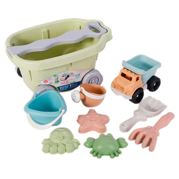 ECO-FRIENDLY BEACH WAGON WITH BUCKET AND ACCESSORIES