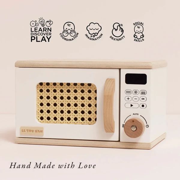 LE TOY VAN WOODEN MICROWAVE