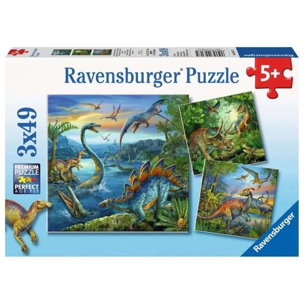 RAVENSBURGER PUZZLE 3Χ49 pcs DINOSAURS