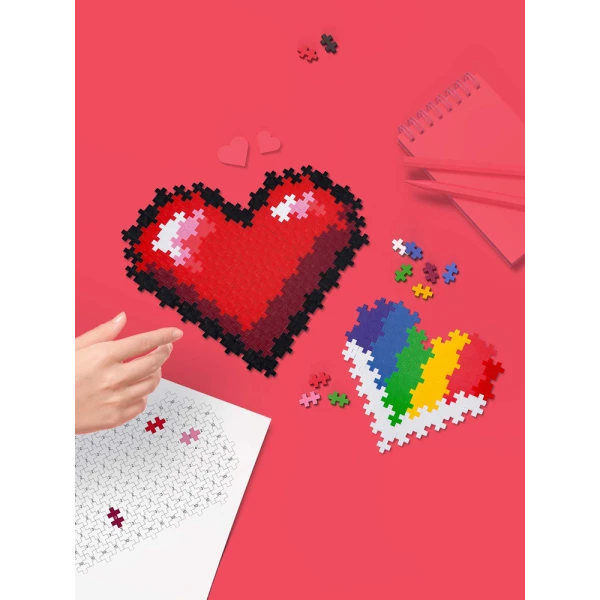 PLUS PLUS PUZZLE BY NUMBER HEARTS 250 pcs.
