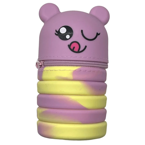 MUST TEAM FOLDABLE SILICONE PENCIL CASE 20X5X6 cm ANIMALS - 6 DESIGNS