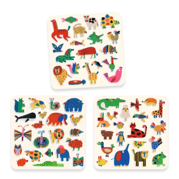 DJECO I CREATE WITH 60 PCS ADHESIVE FELT ANIMALS