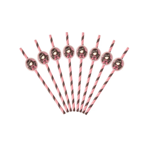 SANTORO GORJUSS LADYBIRD PAPER STRAWS 8 pcs