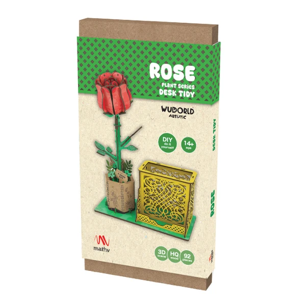 WUDORLD PLANT SERIES ΞΥΛΙΝΗ ΚΑΤΑΣΚΕΥΗ ΟΡΓΑΝΩΣΗ ΓΡΑΦΕΙΟΥ ROSE