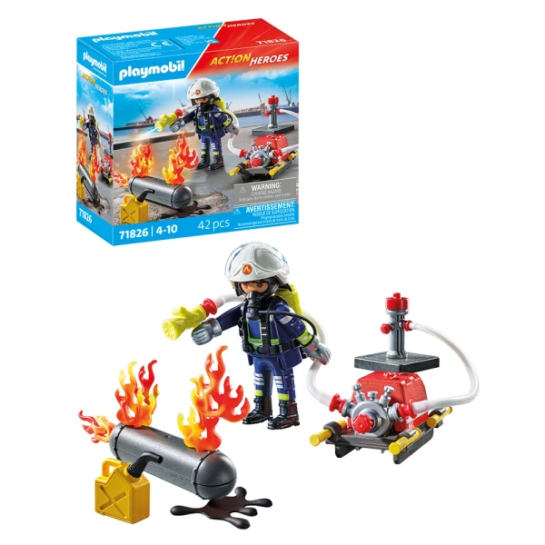 PLAYMOBIL ACTION HEROES ΠΥΡΟΣΒΕΣΤΗΣ ΜΕ ΑΝΤΛΙΑ ΝΕΡΟΥ
